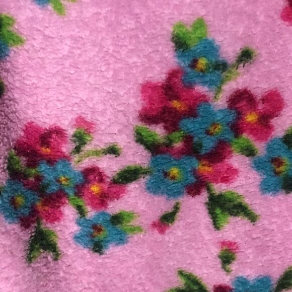 SHABBY CHIC DITSY FLORAL FUZZY PAJAMA LOUNGE PANTS PINK SIZE XL - Picture 6 of 8